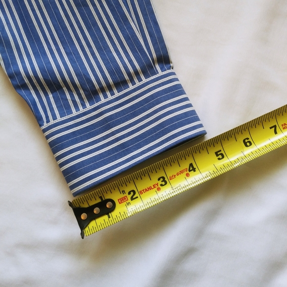 Perry Ellis Dress Shirt Bay Blue - Picture 10 of 10